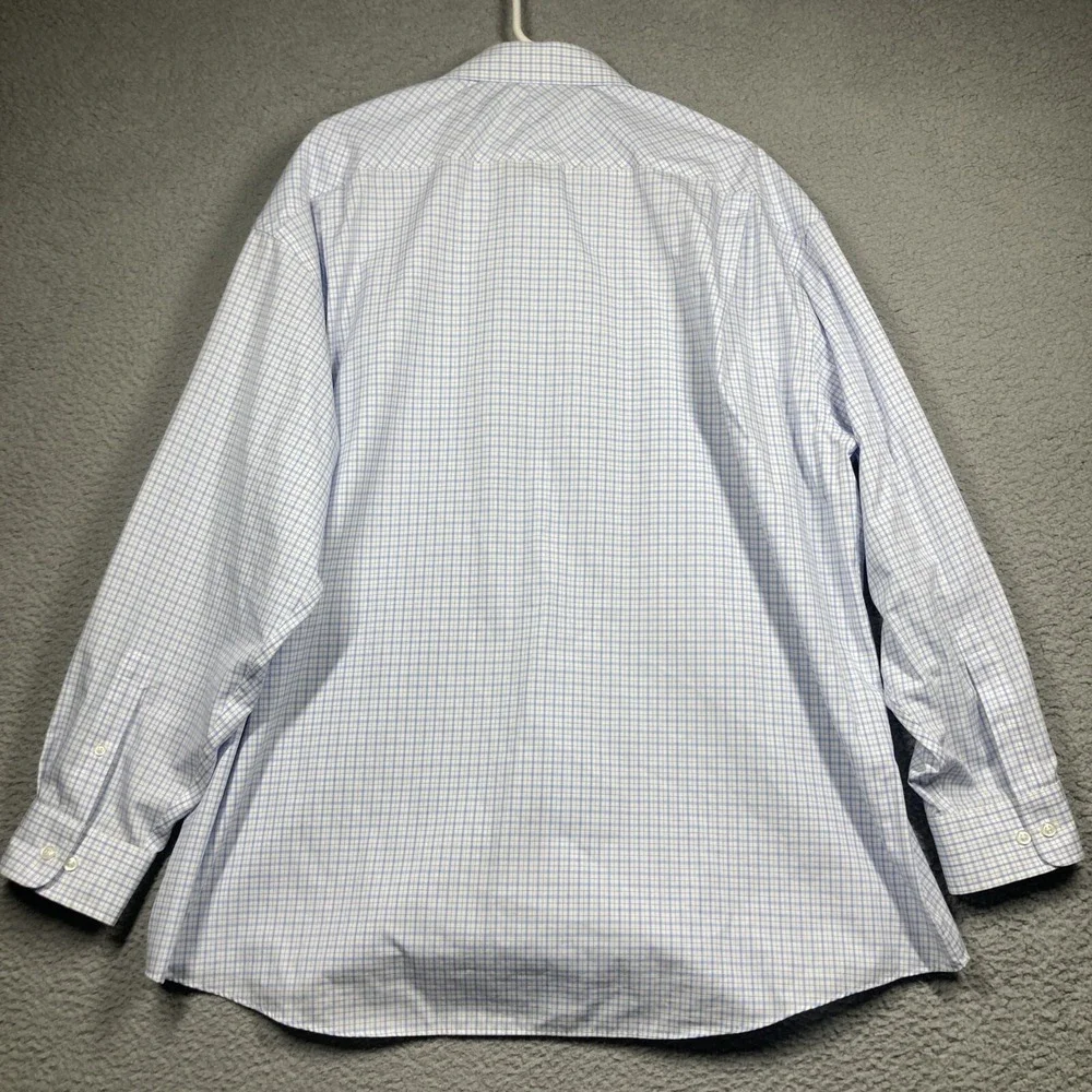 Joseph Abound Shirt Mens 18 1/2 34-35 Blue Long Sleeve Button No Iron Classic
